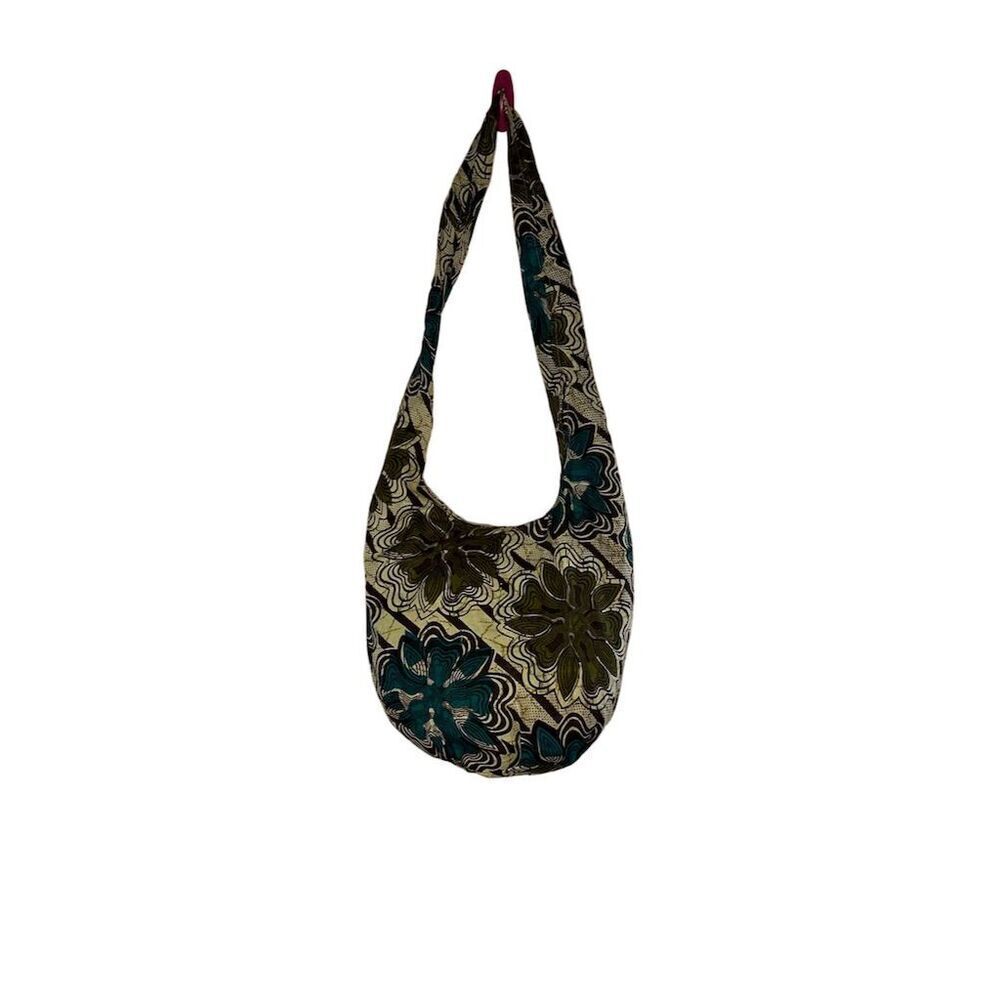 Boho Floral Handmade Crossbody Hobo Bag Multicolor made in Uganda
